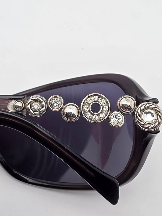 Brighton Ring Tones Crystal Grey Rhinestone Frame Grey Lens Sunglasses 61-15-130 main image 12